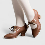 Leandra | Orthopädische Riemenschuhe – Braun