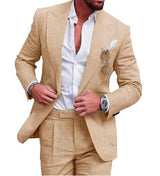 Milton – Eleganter Leinenanzug – Khaki
