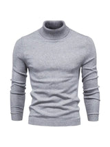 Pullover Herren Rollkragen Slim Fit | Langarm Smart Casual – Grau