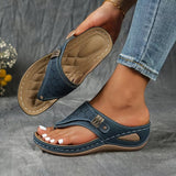 Ysola - Softtouch-Keilsandalen – Blau