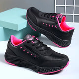 Halora - Legerer Schnür-Sneaker – Schwarz und Pink