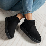 Winterschuhe Damen | Slip-On Stiefel Mit Elastischen Seitenteilen – Schwarz