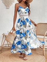 Ingrid | Sommerkleid mit Blumenmuster – Blau