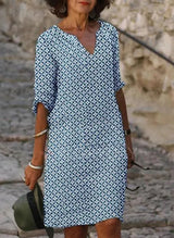Brylee - Elegantes Midi‑Kleid für Damen – Blau