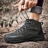 Winterschuhe Herren | Hoher Schnitt Outdoor Stiefel Mit Schnürung – Grau 1