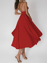 Colline - Kleid mit Spaghettiträgern – Rot (fast ausverkauft)