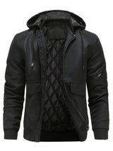 Herren Robustjacke mit Kapuze – Schwarz
