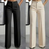 Bibi | Damen-Anzughose mit hoher Taille – Set: Schwarz + Beige