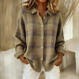 Maribel™ – Klassischer Gestreifter Pullover – Braun