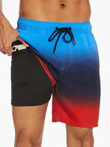Herren-Badeshorts mit Kompressions- und schnell trocknendem Stoff – Schein des Sonnenuntergangs