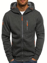 Activezip – sportlicher kapuzenpullover mit reißverschluss – Dunkelgrau