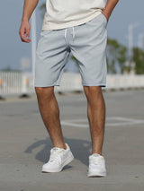 Conor - Lässige Strandshorts mit Kordelzug für Herren – Grau
