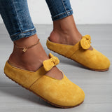 Minaya – Mules Mit Schleifenriemen – Gelb