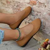 Orthopädische Damen-Ballerinas mit Komfortsohle & klassischem Design – Mia – Khaki