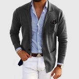 Moderne Herren Strickjacke | Leichter Cardigan Mit Taschen – Dunkelgrau