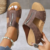 Jose | Orthopädische Sandalen mit Keilabsatz – Braun