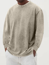 Fabian | Herren Oversized Langarm Strickpullover – Khaki