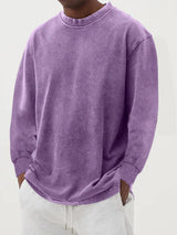 Fabian | Herren Oversized Langarm Strickpullover – Lila