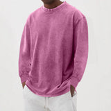 Fabian | Herren Oversized Langarm Strickpullover – Rosa