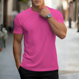 Fabian | Herren Rundhals T-Shirt Slim Fit Kurzarm – Rosa