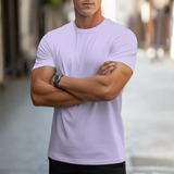 Fabian | Herren Rundhals T-Shirt Slim Fit Kurzarm – Lila
