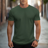 Fabian | Herren Rundhals T-Shirt Slim Fit Kurzarm – Grün