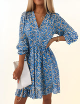 Aya | Oasis geblümtes Kleid – Blau