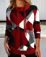 Klara – farbblock-top für damen – Rot