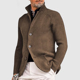 Kendu | herrenjacke mit elegantem revers und stricktasche – Khaki