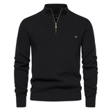 David™ Herren Baumwollpullover – Weich, Vielseitig und Bequem für jeden Anlass – Schwarz