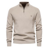 David™ Herren Baumwollpullover – Weich, Vielseitig und Bequem für jeden Anlass – Khaki