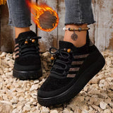Zaria – Bequemer Schnür-Turnschuh – Schwarz
