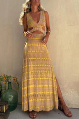 Eli  | Fließendes und elegantes Kleid – Gelb