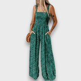 Seraphie – Floraler Jumpsuit – Grün