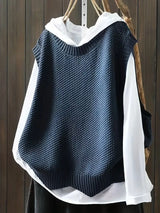 Mia – pullover mit rundhalsausschnitt – Schiefergrau