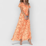 Venice | Glamouröses Lange Kleid – Orange