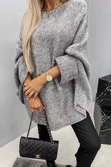 Suus | Gestrickter Pullover – Grau