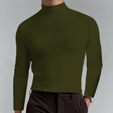Glenn – schmal geschnittenes t-shirt mit hoher taille und langen armeln – Grün