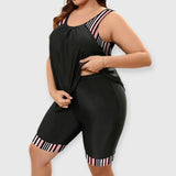 Elsie | Plus Size Tankini Set – Schwarz