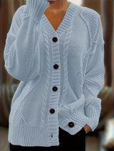 Arijia – Bequemer Strickpullover – Blau