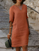 Yara | Modisches Sommerkleid – Orange