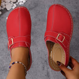 Orlaith - Gepolsterte orthopädische Sandalen – Rot
