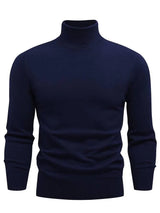 Lysander - herren vielseitiger rollkragenpullover – Blau