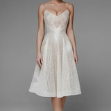Symmetry Line Abendkleid – Aprikose