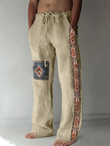 Daniil – Hose Im Ethnischen Stil Mit Taschen – Khaki