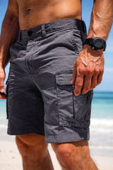 Florian | Herren Cargo Shorts mit praktischen Taschen – Hellgrau