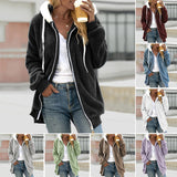 WarmUp Kuschelige Kapuzenjacke mit weitem Schnitt – Rot