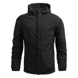 Oleg – Langärmelige Kapuzen Jacke Mit Reißverschluss – Schwarz