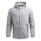 Oleg – Langärmelige Kapuzen Jacke Mit Reißverschluss – Weiß
