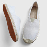 Emily | Atmungsaktiv Espadrille-Stil Ballerinas – Weiß